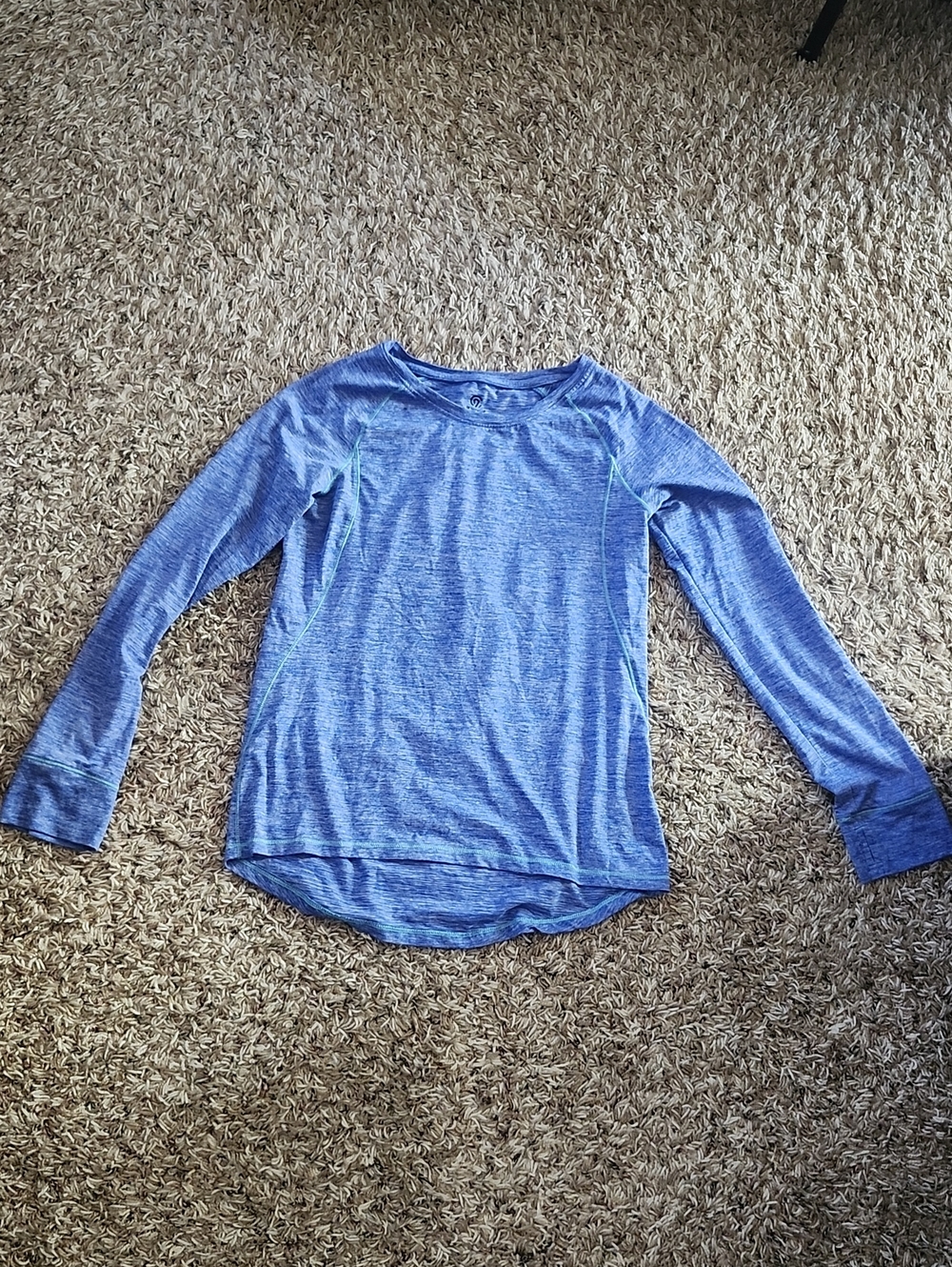 C9 by Champion Kids Heathered Blue Long-Sleeve Active Tee